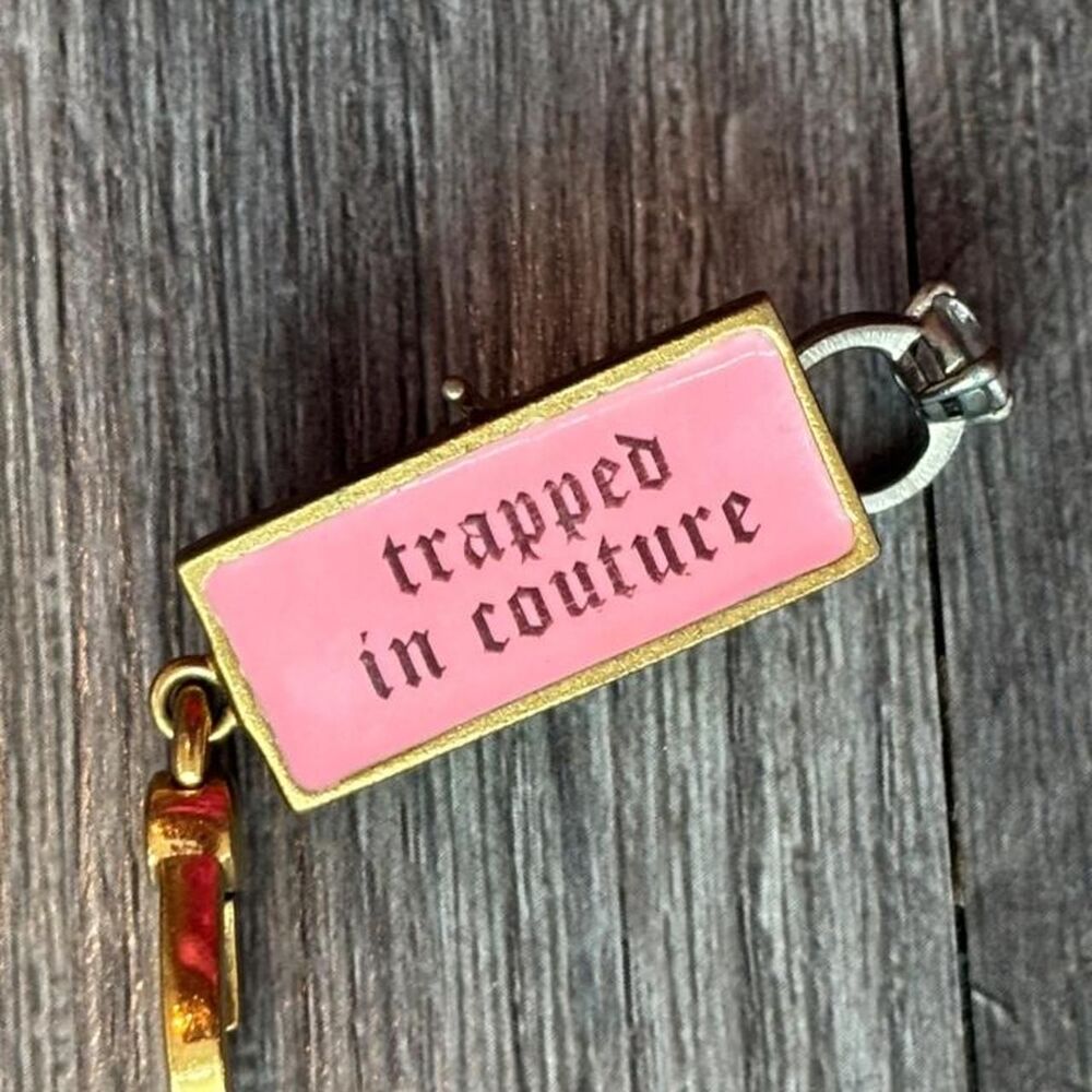 Rare "Mouse Trap" Vintage Pink Juicy Couture Charm w/ Diamond Ring